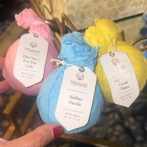 Muse Bath Balm Trio — Blue, Pink & Yellow Wrapped Ducks